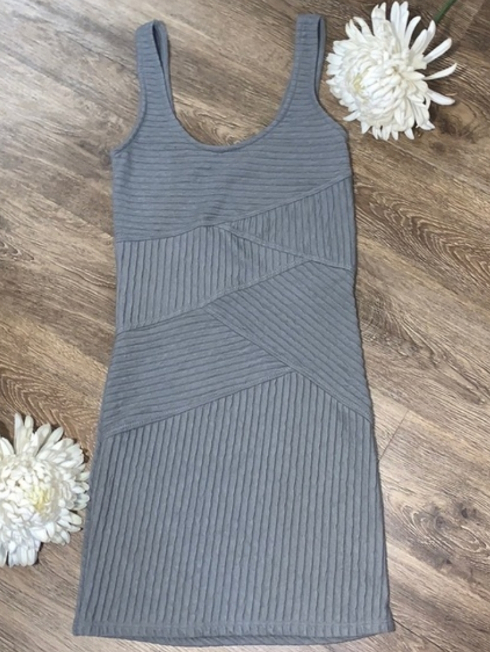 Free People Classic Ribbed Tank Dress in Gray, SP